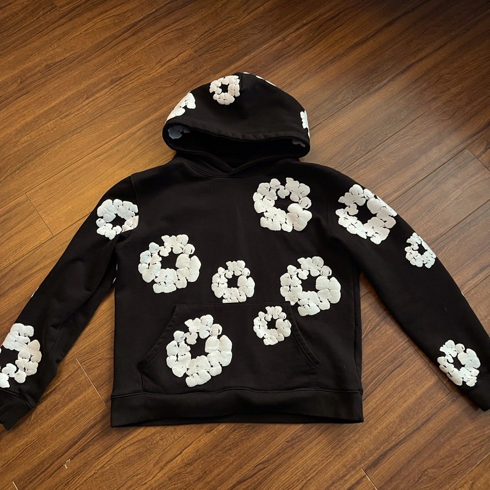 WHITE & BLACK DENIM TEARS HOODIE